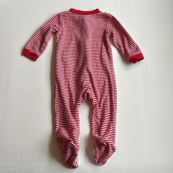 Carter's Baby Zip Up Santa Pajamas and Hat Size 9 months - Picture 5 of 8